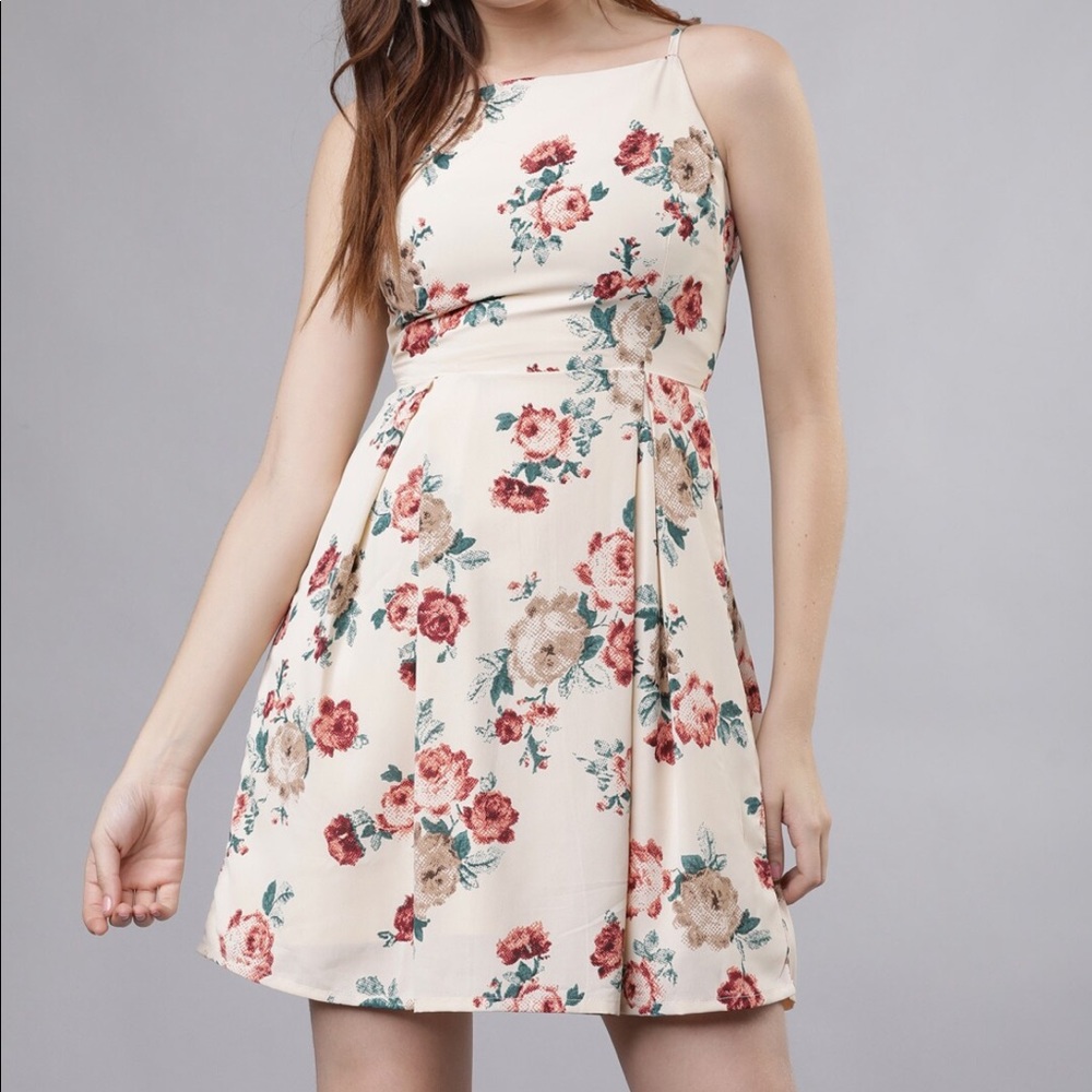 Strapped floral dress